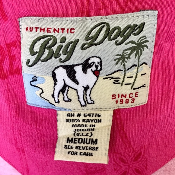 2 Vintage Big Dog Hawaiian Drinking Shirts Sz Med - Picture 11 of 16
